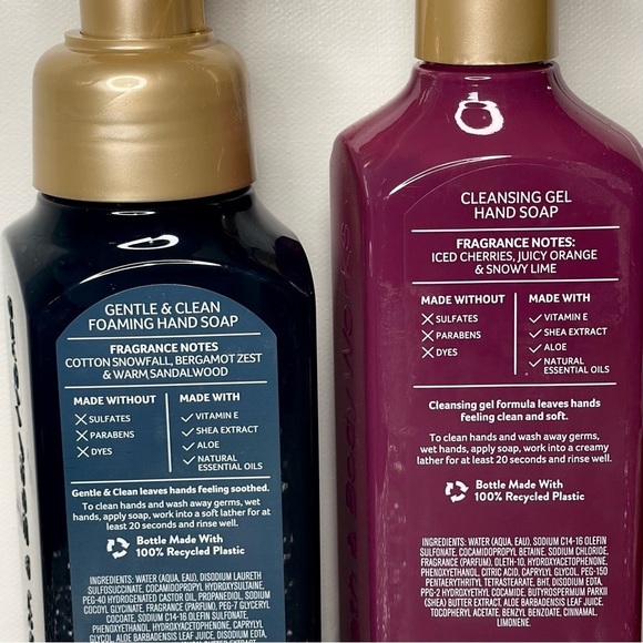 Bath & Body Works Hand Soap Silver Snowfall Winterberry Ice Winter Holiday Nwt - Picture 4 of 4